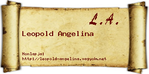 Leopold Angelina névjegykártya